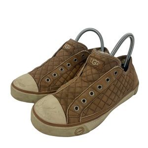 UGG Laela Quilted Nubuck Sheepskin Leather Slip-on Sneaker 6